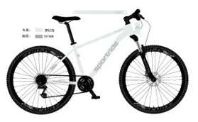 Велосипед SPORTRIDE MTB 24 D (7 ск., рост 11,5") белый