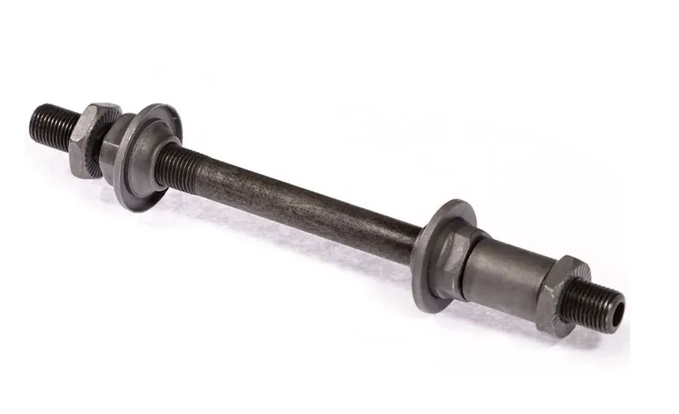 Ось задней втулки 3/8"x175 мм на промподшипниках (6200-2RS), под гайки, в сборе, SF-AX12R